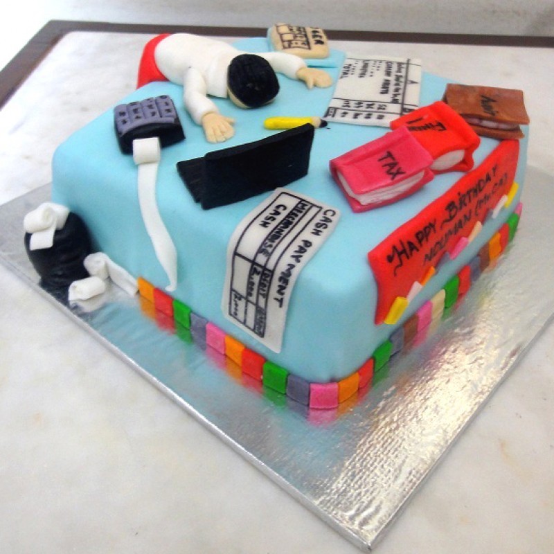 Chartered Accountant Fondant Cake 3 Chartered Accountant Fondant Cake