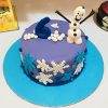 Snowman Theme Purple Fondant Cake 800X800 1