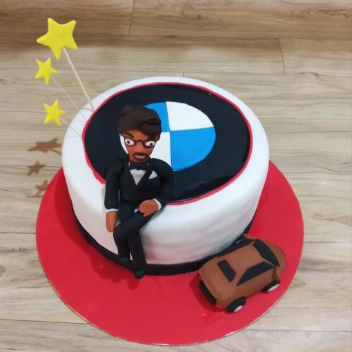 Bmw Lover Guy Theme Fondant Cake