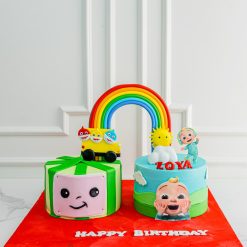 Cocomelon Twin Fam Cake