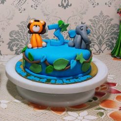 Cute Animal Kids Fondant Cake