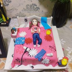 Lazy Girl Theme Customized Cake