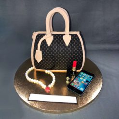 Designer LV Handbag Fondant Cake