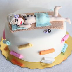 Spa Massage Fondant Cake
